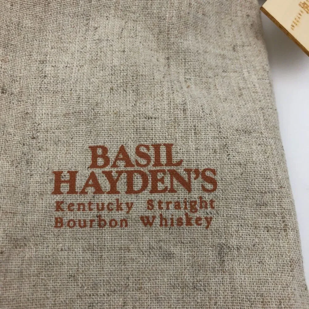Basil Hayden's Bourbon Whiskey Bottle Drawstring Cloth Gift Storage Bag